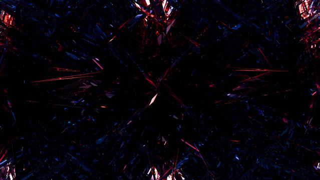 Abstract Futuristic Crystal Shards on Dark Background