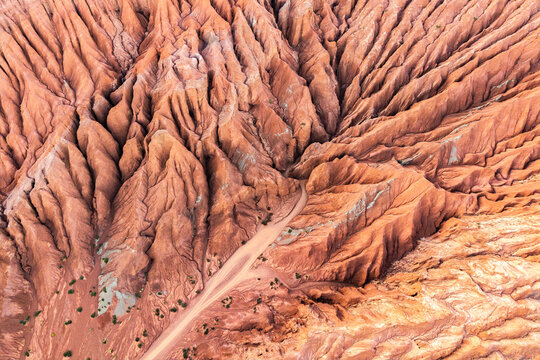 Eroded rock texture and geological pattern in Atacama