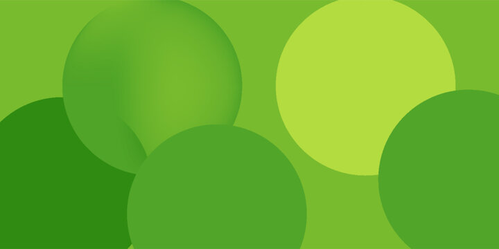 abstract grenn background with cirle shapes