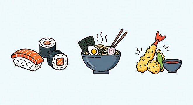 Japanese Food Set.