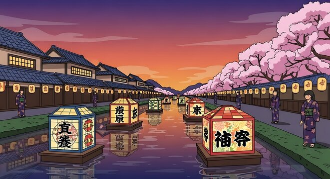 Japan River Lanterns.