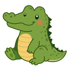 Fototapeta premium cartoon crocodile with a smile