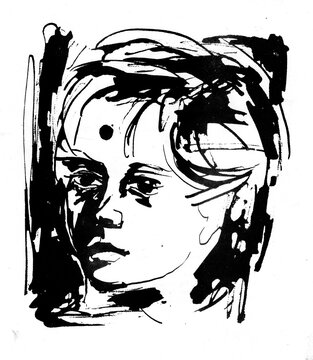 Ink drawing 1963 Chris Konarski