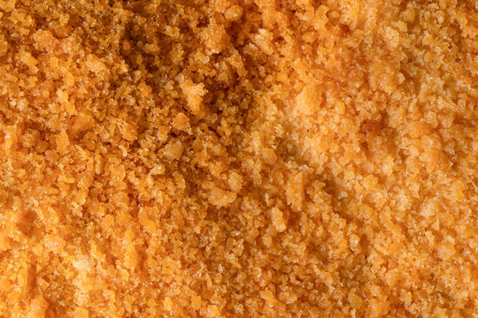 Macro crumb texture of honey cake from bakery dessert
