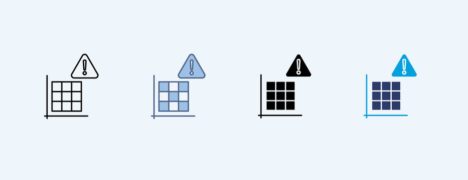 Risk Matrix Multiple Icon Set Illustration Vector