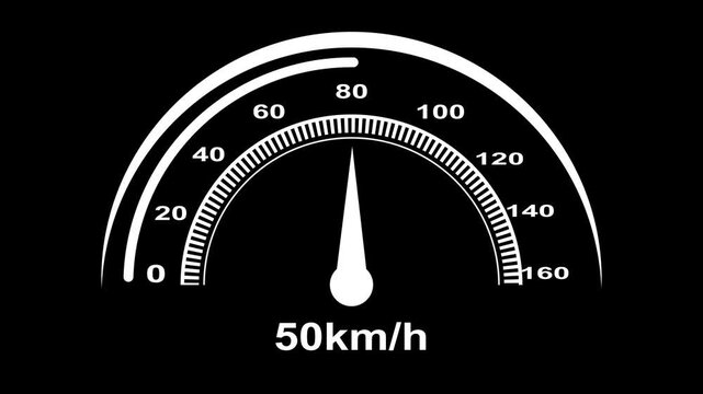 Speed miter animation on blue color background