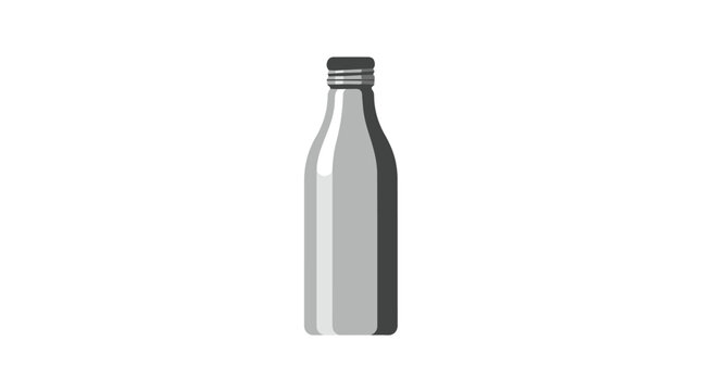 Gray glass bottle with bl