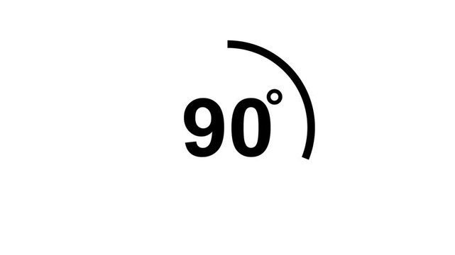 90 degree view icon animation, Icon 90&deg; animation with optional lama matte. Chroma key included