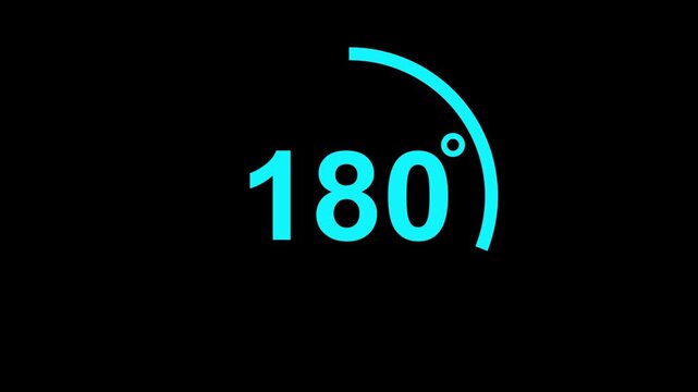 180 degree view icon animation, Icon 180&deg; animation with optional lama matte. Chroma key included
