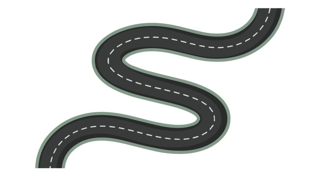 Curvy winding asphalt roa