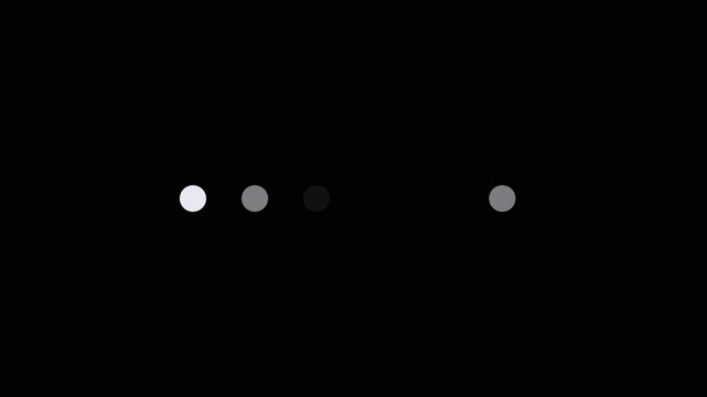 Dotted Loading Progress Bar Animation on Black Screen