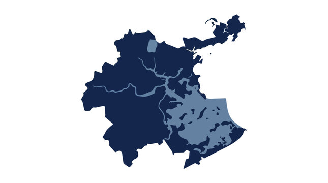 Colored map of germany wi