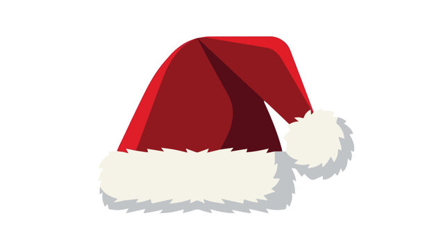 festive red Santa hat wit