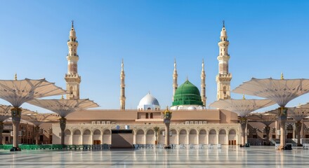 Fototapeta premium The Prophets Mosque in Medina, Saudi Arabia.