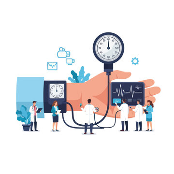 Conceptual Illustration of Blood Pressure Monitoring