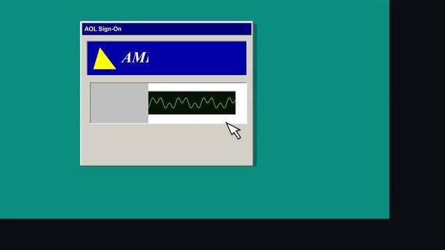 Vintage Computer Login Screen Old Operating System Internet Service Provider Window Interface