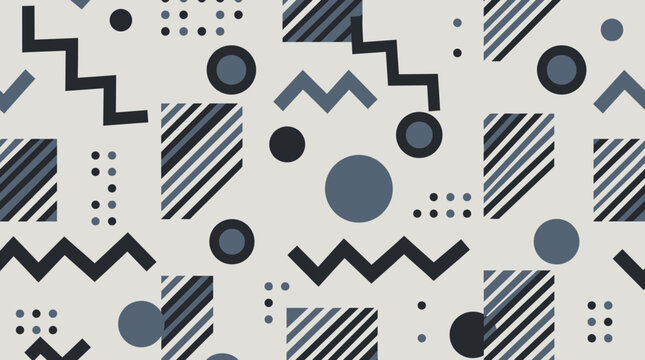 Abstract geometric pattern on light background vector illustration retro style design.