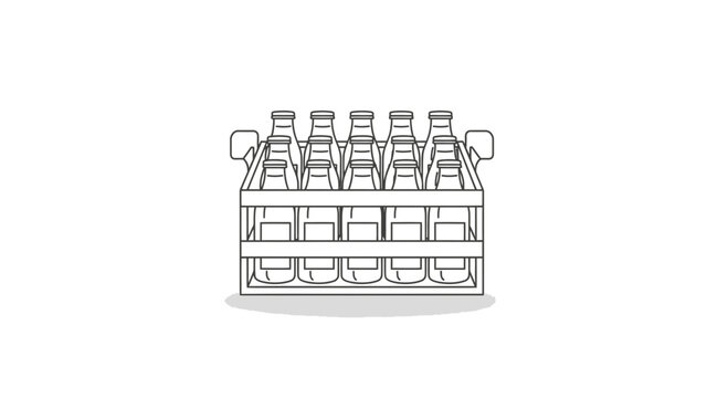 Bottles on a six pack carrier for beverage storage
