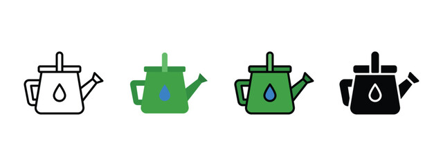 Watering Can Icon for Plant Care and Home Gardening Routine © arkinasi