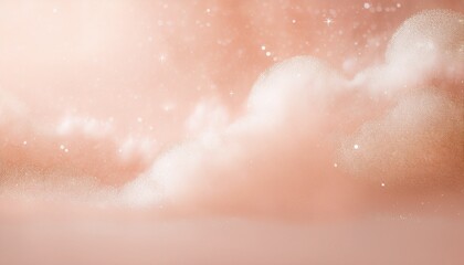 Fototapeta premium Soft Peach Background With White Cloudy Texture And Subtle Sparkle