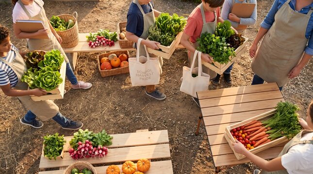 Fresh Harvest from the School Garden for Learning