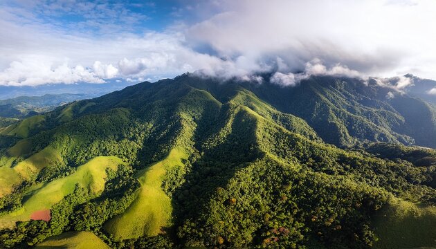 Vista Aerea De Las Montanas Del Cerro De Muerte Costa Rica
