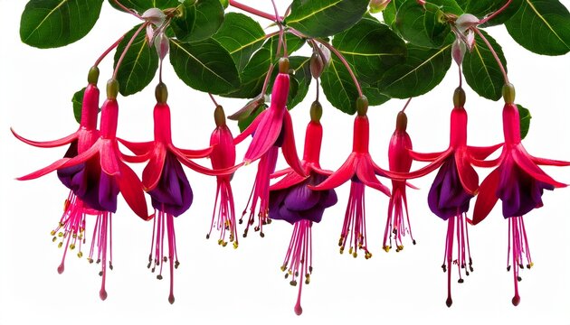 Fuchsia Flower Isolated On Transparent Background