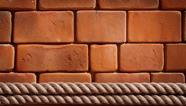 Fondo Textura Ladrillo Tradicional De Arcilla Naranja Con Aparejo A Soga