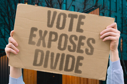 "Vote Exposes Divide" Ballot reveals a deep split. VOTE.EXPOSE.DIVIDE.BALLOT.SPLIT.