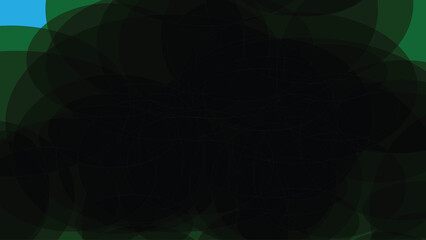 Fototapeta premium Abstract Dark Green Organic Shapes Background with Transparent Overlapping Circles, Modern Minimal Geometric Vector Illustration