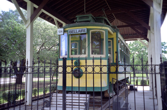 Historischer Stra&szlig;enbahnoldtime rin Bellaire, Texas