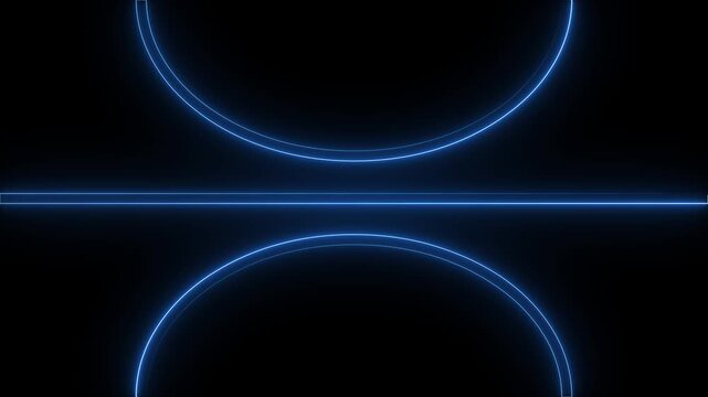 Futuristic Blue Neon Geometric Line Background Animation