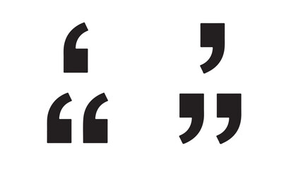 Fototapeta premium Set of quote icons, Commas quotes speech marks. vector illustration