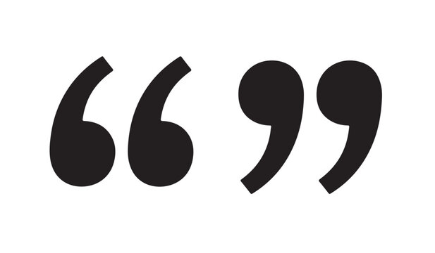 Set of quote icons, Commas quotes speech marks. vector illustration