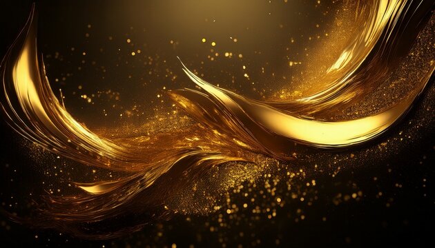 Background Abstract Gold Gliter Splash