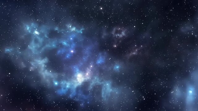 Distant galaxy cluster timelapse in deep space