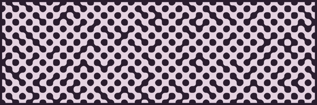 Seamless abstract geometric organic shapes pattern in plum and lilac