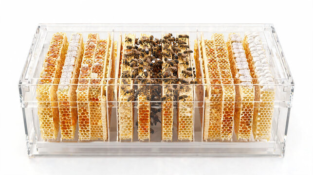 Langstroth Beehive Cutaway Isometric Honeycomb Queen Worker Bees Apiculture