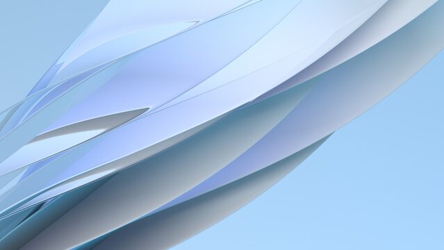 Translucent glass waves with futuristic minimal design.
