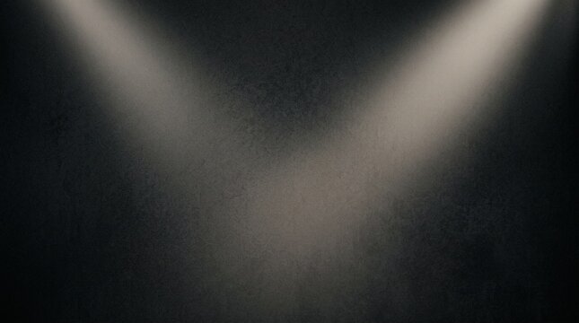 Dark charcoal gray background with spotlights. Empty stage texture with dramatic lighting.