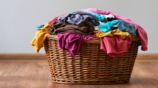 laundry basket inside the house
