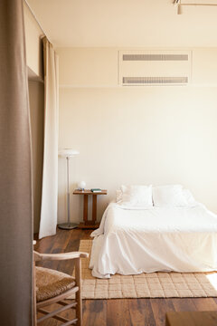 Interior of cozy bedroom at home