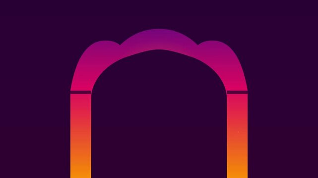 Sunset Gradient Indian Palace Wedding Invitation Animation