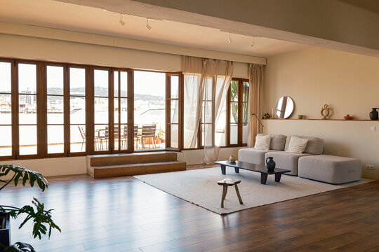 Cozy and modern living room 