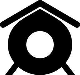 Minimalist chicken coop poultry house icon vector isolated © Lethal_Sid