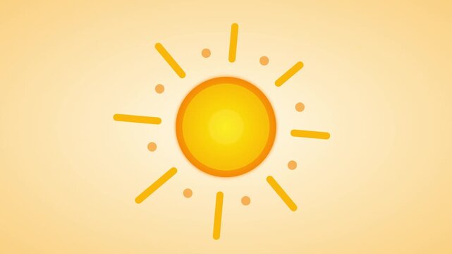 sun weather forecast summer day animated icon