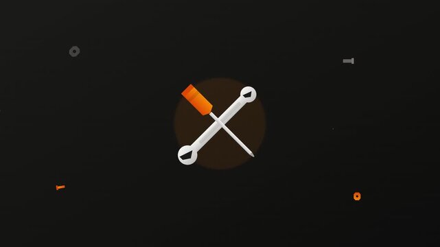 Support Service Tools Repair Maintenance Animation