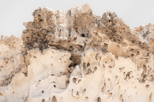Abstract Salt Erosion Coastal Cliff Side Formation