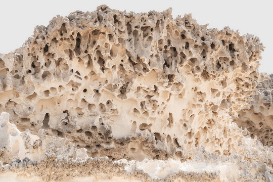 Abstract Salt Erosion Coastal Cliff Side Formation
