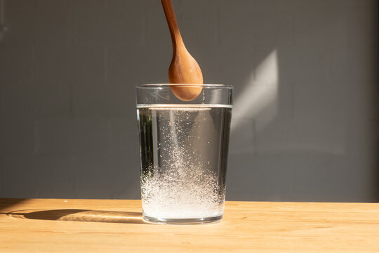 Stirring Supplement Powder In Water